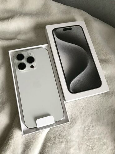 айфон 13 бу цена: IPhone 15 Pro, Колдонулган, 128 ГБ, White Titanium, 89 %