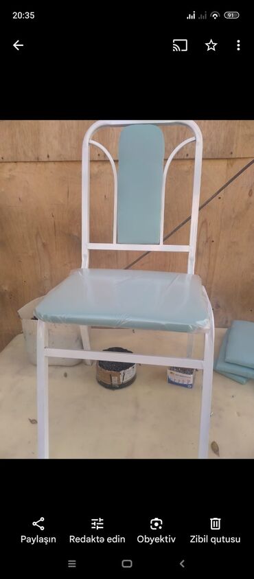 Bağ, çöl oturacaqları: Yeni, Sadə stul, Metal, Azərbaycan — 7