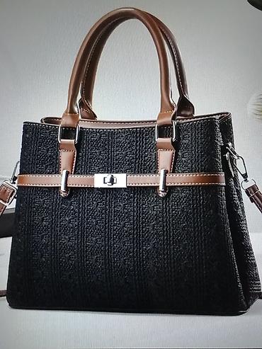koton torbe: Nova prelepa crno braon tašna dužine 30 cm i visine 23 cm. 3 velike — 1