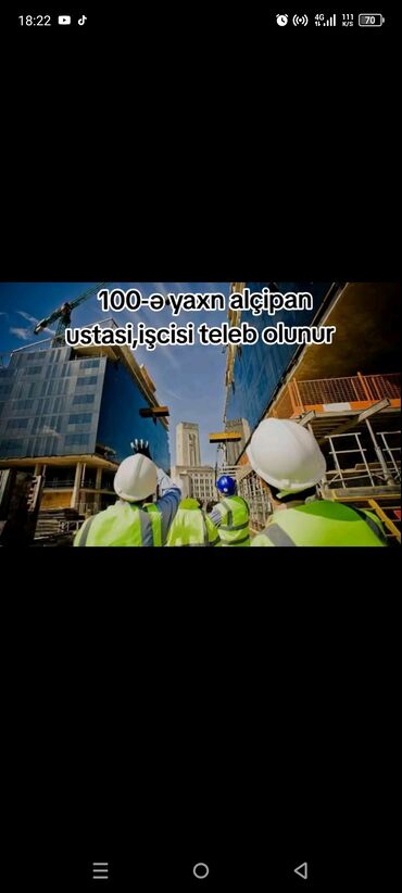 Tibb, əczaçılıq: Is 100 e yaxn alcipan ustasi teleb olunur iceri seherde olacaq maasida