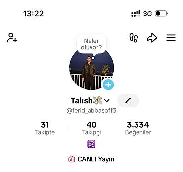 tiktok level: Tiktok hesabı 19 Level
360 manatlığ jeton vurulub — 1