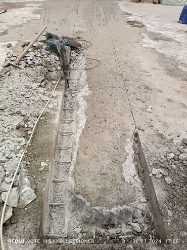 Beton işləri: #Betonkesme #betondeşmə Beton kubik kərpic - dən kəsim deşim — 18