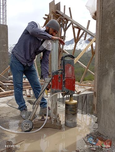 Beton işləri: #Betonkesme #betondeşmə Beton kubik kərpic - dən kəsim deşim — 8