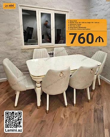 Mebel: Masa dəsti – açılan mexanizmli - Ölçülər: açıq 90×200 sm, bağlı — 1