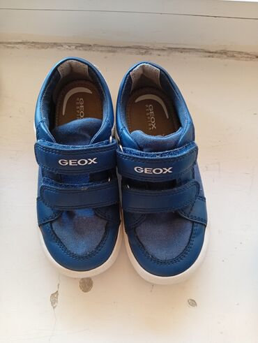 детская теплая одежда для девочек: Детские кеды GEOX Respira. Состояние 10/10 - Цвет: темно-синий с