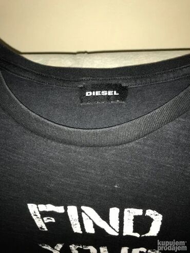Majice: Majica na kratke rukave, L, Diesel, bоја - Crna, Pamuk — 2