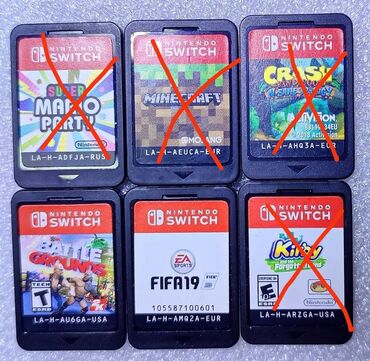 Nintendo Switch үчүн оюндар: Супер цена!!! за 1 картридж. Продаю картриджи на Nintendo switch без