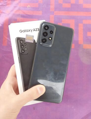 Samsung: Samsung Galaxy A23, 256 GB, rəng - Boz, Zəmanət, Sensor, Barmaq izi
