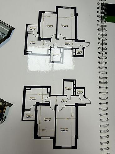 технопарк бишкек: Строится, 2 комнаты, 73 м² — 4