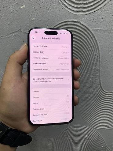 телефон кнопчный: IPhone 16 Pro, Б/у, 256 ГБ, Black Titanium, Защитное стекло, Чехол, 89 % — 7