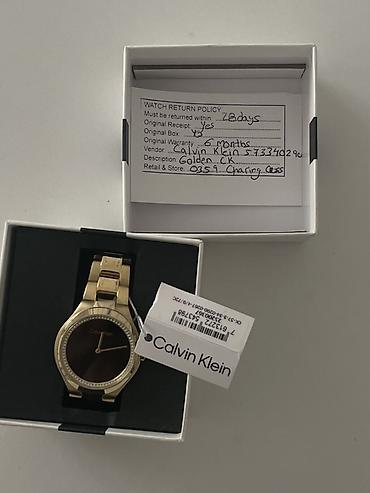 charles and keith: Классические часы часы, Calvin Klein, Золото, Великобритания, Оригинал, Унисекс, Новый — 1