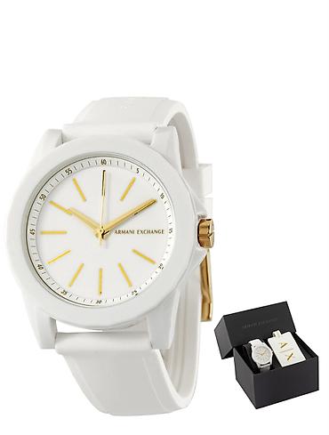 saat kişi: Armani Exchange kişi/qadın qol saatı – hədiyyə qutusu ilə set - — 2