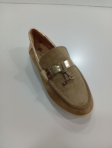 королевский боб для похудения 36 капсул: Məhsul: Qadın loafer ayaqqabısı - Rəng: Bej - Material: Süet üstlük