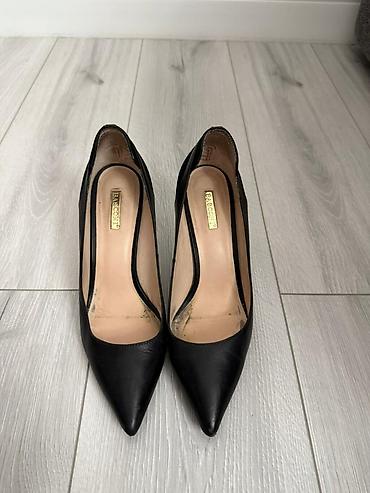 Туфли: 1) Туфли-лодочки BASCONI: (б/у)размер 39 - Цвет: черный - Материал — 2