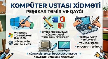 telefon temir yeri: Kompyuter xidmətləri Kompyuter üzrə xidmətlər Windows 7 8 10 11 — 1