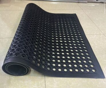 мяхкий кровля: Эшик астындагы килем Жаңы, Тик бурчтук, түсү - Кара