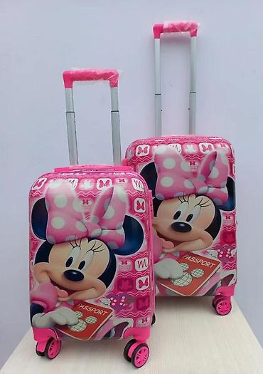 Rančevi, torbe i koferi: Dečiji koferi set – Minnie Mouse motiv - Set od 2 kofera u ružičastoj — 4