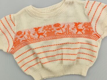 sweterek z kokardami: Sweter, 0-3 m, stan - Bardzo dobry