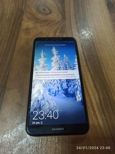 huawei ikinci el telefon: Huawei Y7, 2 GB, rəng - Qara, Sensor, Barmaq izi, İki sim kartlı