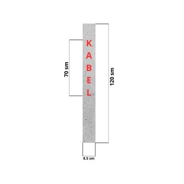 Pəncərələr: Beton “KABEL” xəbərdarlıq dirəyi - Material: monolit beton - Üzərində