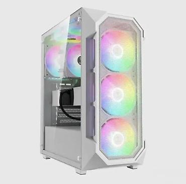 multimedia za golf 5: ATX midi tower kućište za računar – belo, sa RGB osvetljenjem - — 1