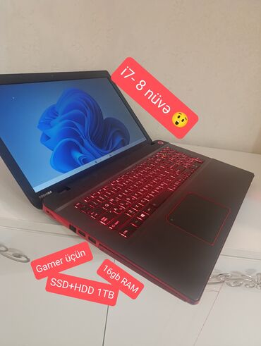 toshiba qosmio: İşlənmiş Toshiba, 17.3 ", Intel Core i7, 1 TB, Ünvandan götürmə, Pulsuz çatdırılma