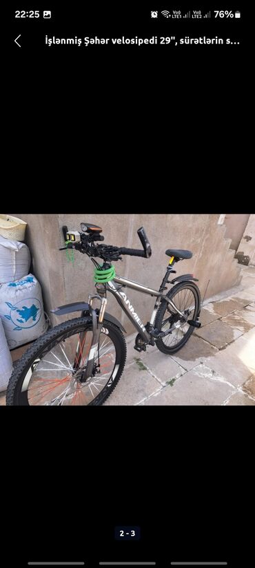 velosiped ucun ses: İşlənmiş İki təkərli Uşaq velosipedi 29", sürətlərin sayı: 7, Pulsuz çatdırılma, Ödənişli çatdırılma