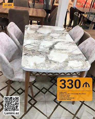Masa dəsti - Ölçülər: açıq 80×170 sm, bağlı 80×130 sm - Mexanizm