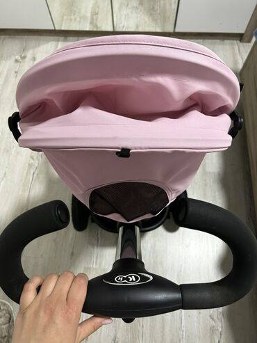 Dečiji bicikli: Kinderkraft 3-u-1 tricikl/guralica sa tendom – roze/siva - — 6
