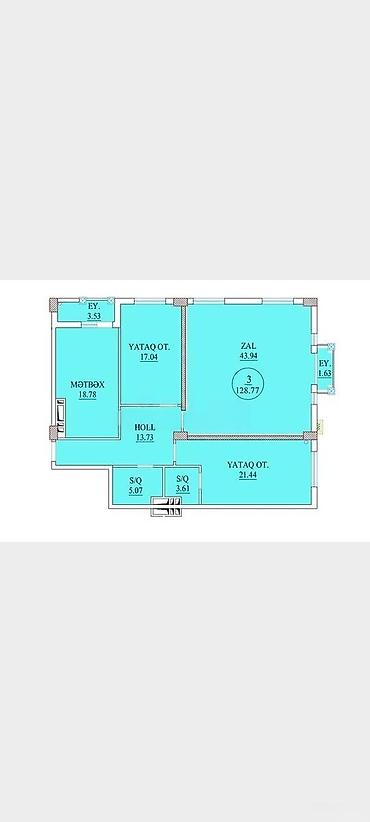 Продажа квартир: 3 комнаты, Новостройка, 128 м² — 3