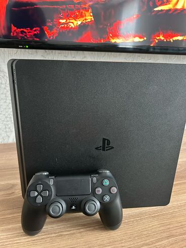 playstation oyunlar: 9.00 PS4 SLİM+PULT+Kabellər Yaddaş=1Tb İşləməyi saz