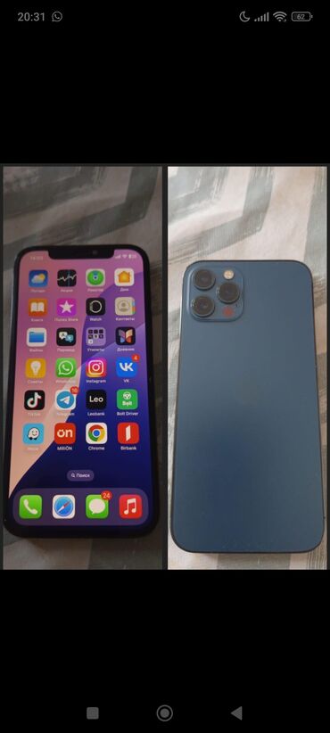 Apple iPhone: IPhone 12 Pro, 128 GB, Barmaq izi, Face ID