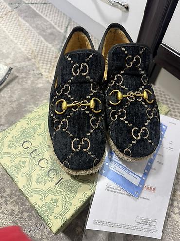 Мокасины и лоферы: Лоферы, 38, 38.5, Gucci, Б/у, цвет - Черный — 1