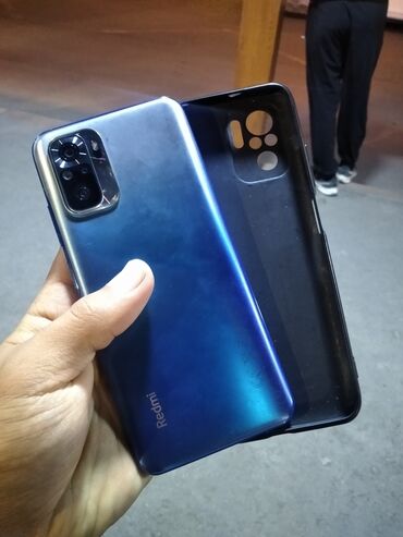 принтеры для чеков: Redmi, Redmi Note 10, Колдонулган, 64 ГБ, түсү - Көк, 2 SIM