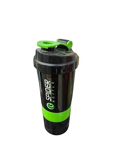 №: 14300 Məhsulun adı: Şeyker Spider Bottle, plastik, qara/yaşıl, 750