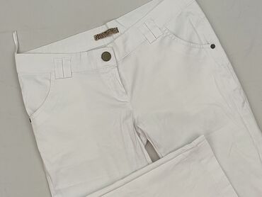 legginsy damskie marszczone: Material trousers for women, size L (EU 40)