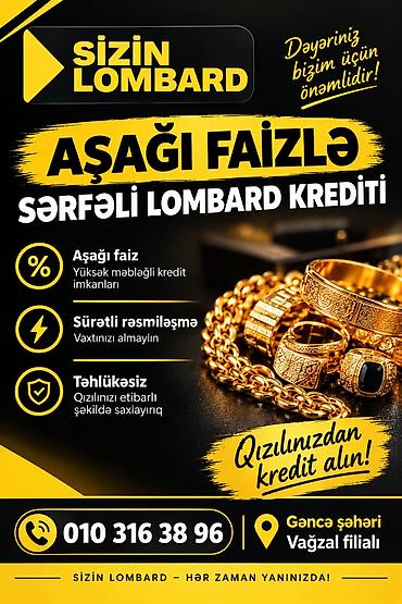 saat alışı: Sizin Lombard – Aşağı faizlə sərfəli lombard krediti Xüsusiyyətlər: - — 1
