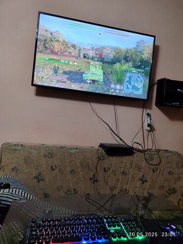 пластейшн 4: Телевизор с большой диагональю 55 и PS4 slim 1000гб два джестика