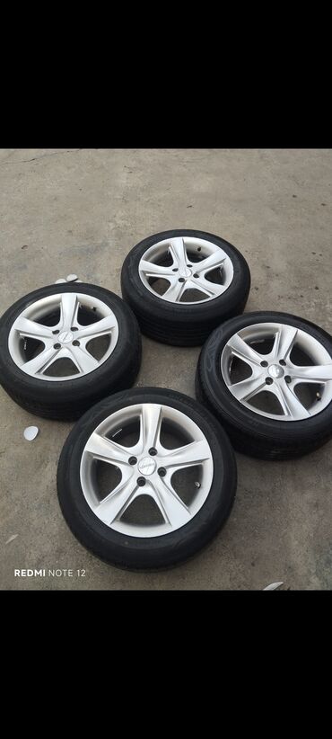 железные диски r13: Дөңгөлөктөр монтажда 195 / 80 / R 15, Жай, Колдонулган, Комплект, Жеңил унаалар, Куйма, тешиктери - 8