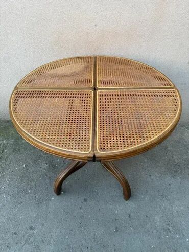 Stilski trpezarijski stolovi: Stari Thonet trpezarijski sto - Španska trska Stari Thonet — 2