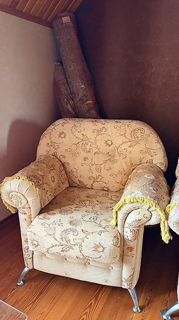 lalafo divan kreslolar: Klassik üslubda yumşaq mebel dəsti - Tərkib: 1 yerlik divan, 1 yerlik — 3