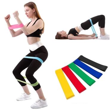 Sport i rekreacija: 999 dinara Set od pet elastičnih traka za jogu, fitnes I aerobik