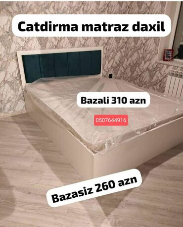 Çarpayılar: Yeni, İkinəfərlik çarpayı, Bazasız, Matras ilə, Siyirməsiz, Azərbaycan — 8