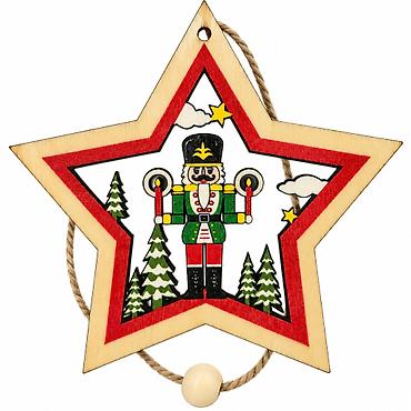 KMT Božićni drveni zvezdasti ukras sa krcko oraščićem XM-154 - Brend