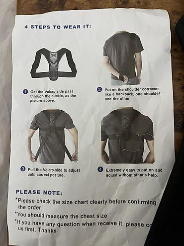 Qamət korrektorları: Məhsul: Çiyin və kürək üçün duruş korrektor kəməri (Posture Corrector) — 2