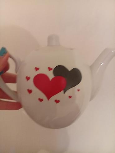 zire bitkisi: Romantik dizaynlı çaydan - Material: keramika/porseleyn - Rəng: ağ — 1