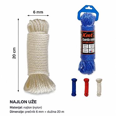 KMT Najlonski konopac 6 mm × 20 m - Proizvod: najlonsko uže (nylon