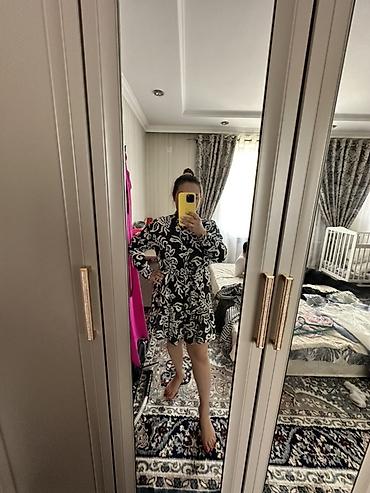 кеды: Повседневное платье, Лето, Короткая модель, Вискоза, Платье-рубашка, S — 5