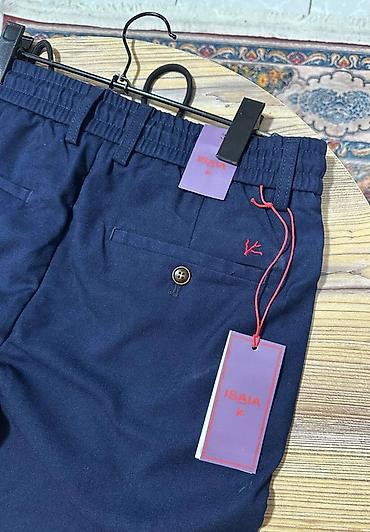nike tech fleec: Мужские брюки ISAIA - Цвет: тёмно-синий (navy) - Посадка: комфортная — 2