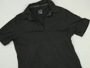 czarne t shirty damskie w serek: Koszulka polo, M, stan - Dobry